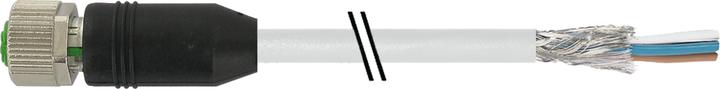 Image du produit Murr Elektronik Connecteur femelle M12 extrémité Ltg. Libre PUR 8x0.25 blindée taille UL/CSA+remorquage. 5 m