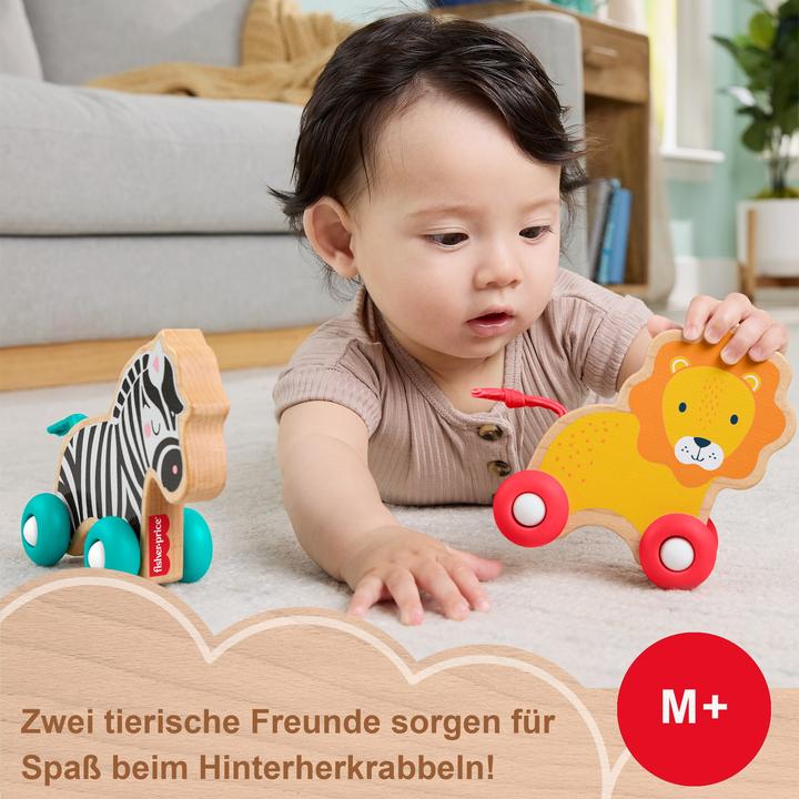 Actual product image Fisher-Price Wooden Push-Along Animals