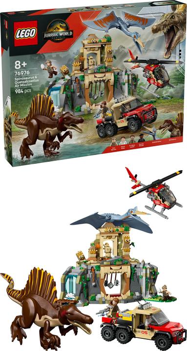 Immagine prodotto LEGO Spinosaurier & Quetzalcoatlus: Hubschrauber-Einsatz (76976, LEGO Jurassic World)