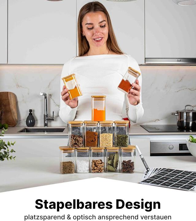 Produktbild Deco haus Vorratsgläser-Set mit Deckel (0.28 l)
