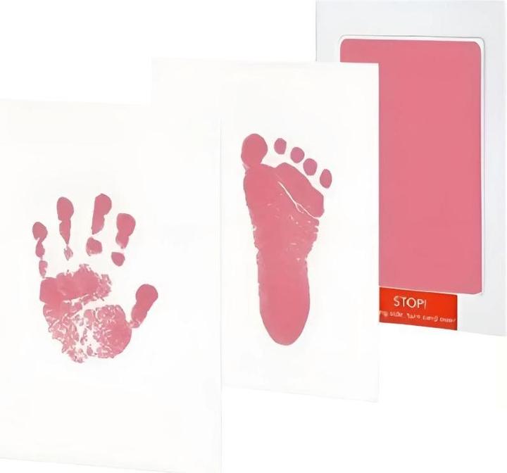 Milkii Ink-free ink pad for baby footprints and handprints, pink