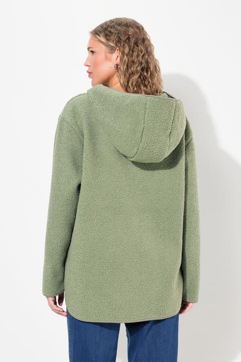 Produktbild Ulla Popken Teddypullover, Plüsch, Kapuze, Langarm (42, 44)