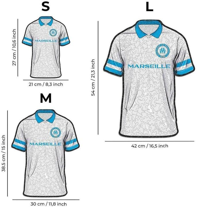 Produktbild Iconic Olympique Marseille - Trikot - Holz Puzzle Grösse M (270 Teile) (270 Teile)