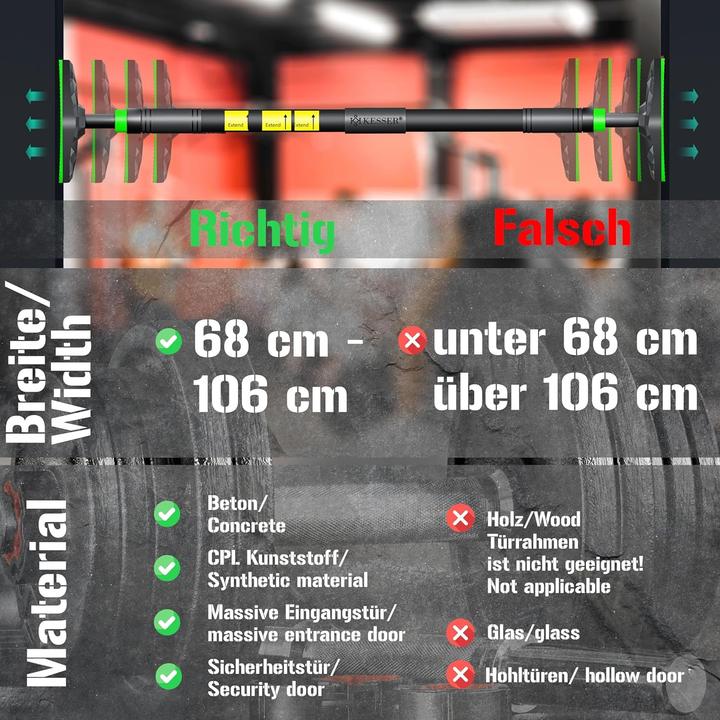 Actual product image Kesser Verstellbare Klimmzugstange mit Resistenzbändern