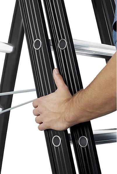 Image du produit Altrex Échelle transformable NEVADA, 3 éléments, noir, 3 x 14 échelons. (Échelle multifonction, 245 cm)