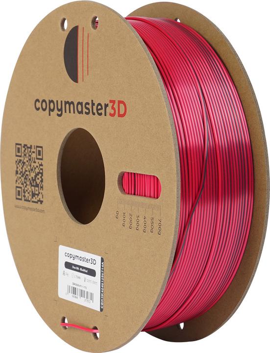 Produktbild Copymaster3D Duo-Silk 3D Printer Filament, 1.75 mm, Black/Red (1.75 mm, 1000 g)