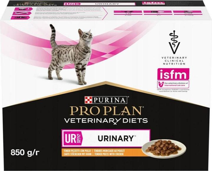 Immagine prodotto Purina ONE Pro Plan Veterinary Diets UR St/Ox Urinary Chicken - cibo umido per gatti - 10x85 g (Adulto, 10 pz., 85 g)