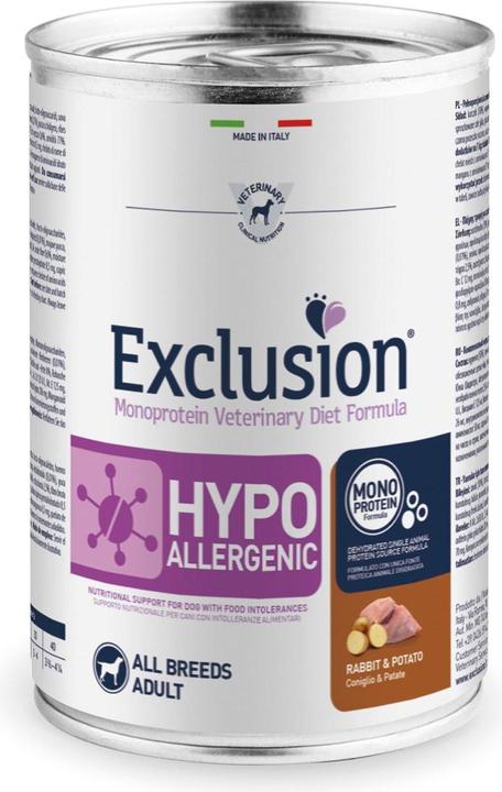 Actual product image Exclusion Hypoallergenic Rabbit & Potato (Adult, 1 pcs., 400 g)