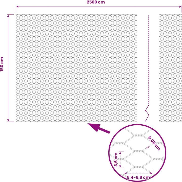Produktbild vidaXL Hexagonzaun