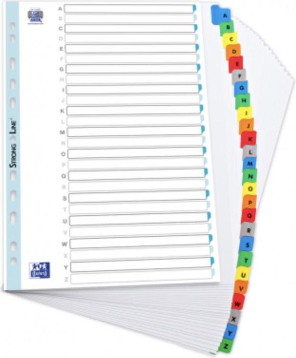 Produktbild Elba Mylar-Kartonregister A-Z, ohne "ST"-"SCH", 26-teilig, DIN A4, extra breit, Maße: (B)230 x