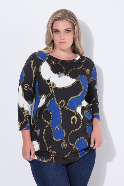 Produktbild Miamoda T-Shirt, A-Linie, Kettenmuster, 3/4-Ärmel (46)