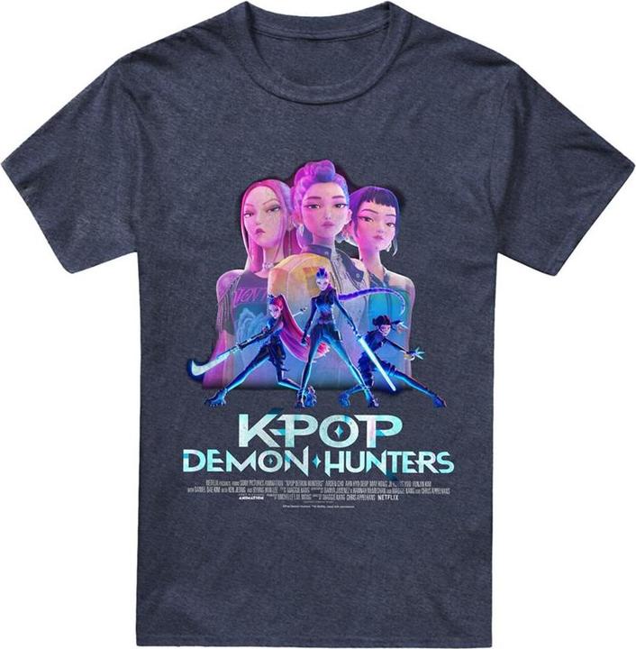 Produktbild K-Pop Demon Hunters TShirt meliert (L)