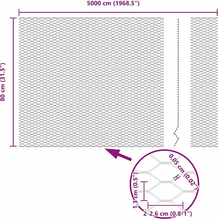 Produktbild vidaXL Hexagonzaun
