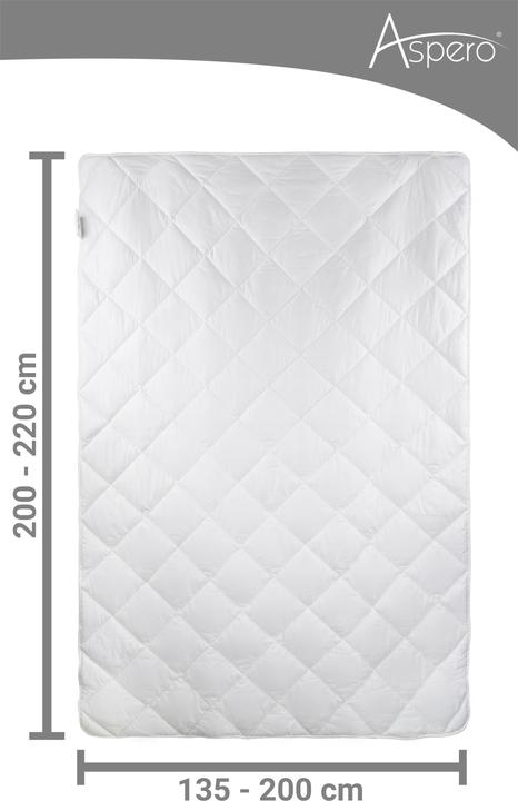Produktbild Aspero Bio-Baumwoll-Bettdecke AJACCIO (Baumwolle, Polyester, 155 x 220 cm)