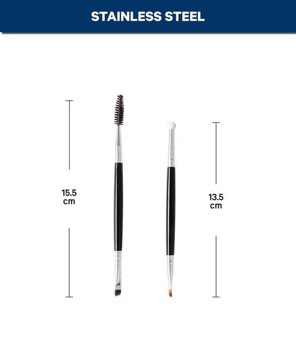 Noya Augen Make-up Set Schwarz/Silber – 4-teilig (Eyeshadow)