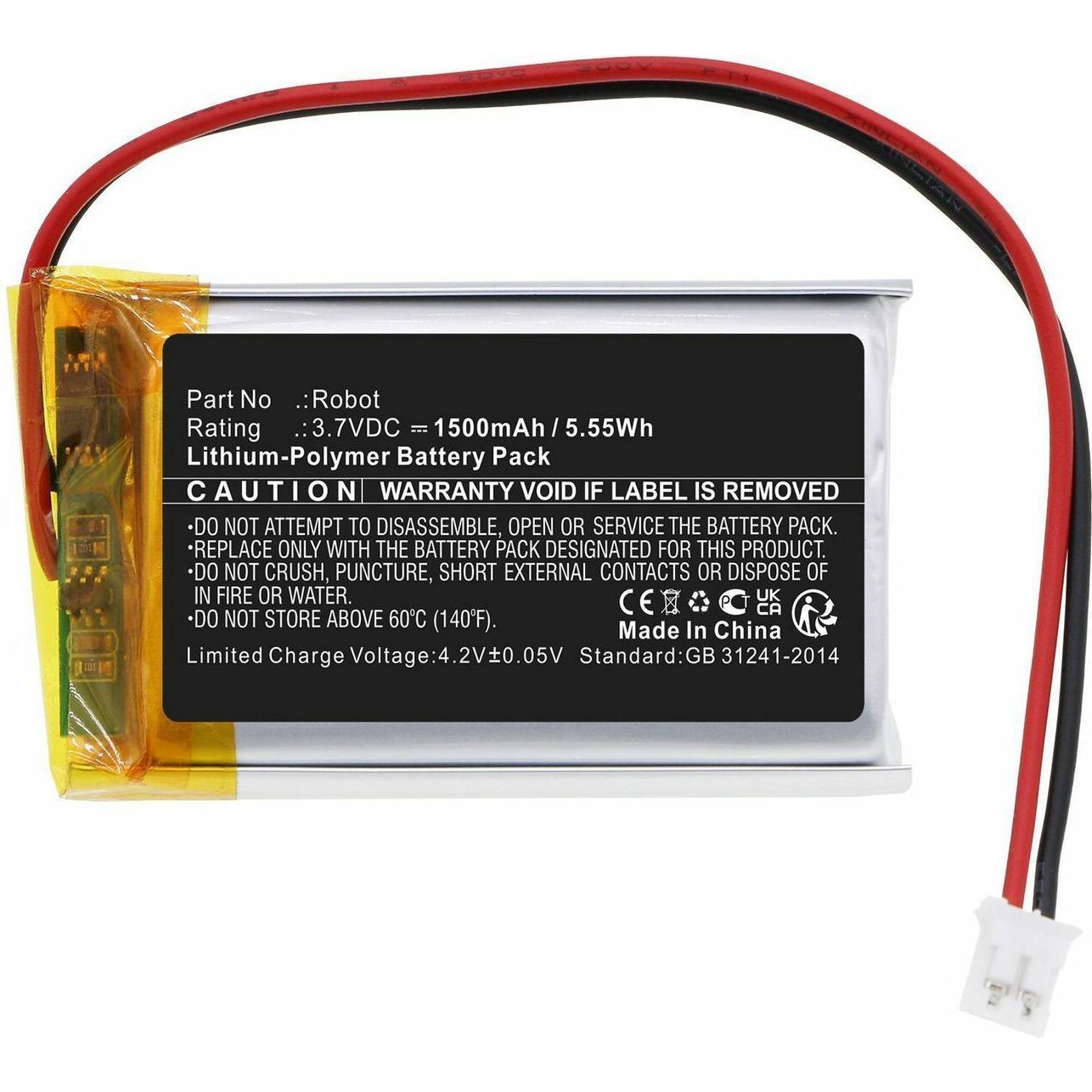 CoreParts Battery for Thymio Robot, Staubsauger Roboter Zubehör, Schwarz
