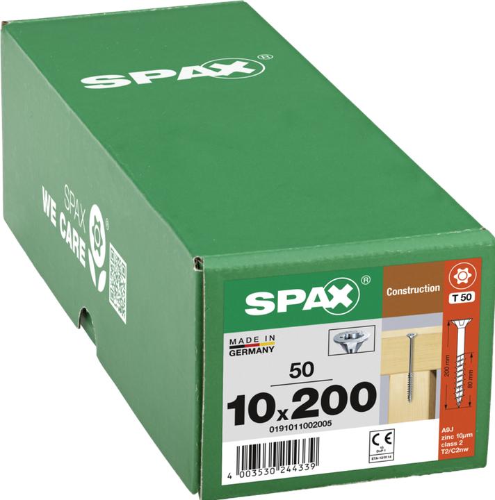 Actual product image Spax Wood construction screws (50 Screws per piece)