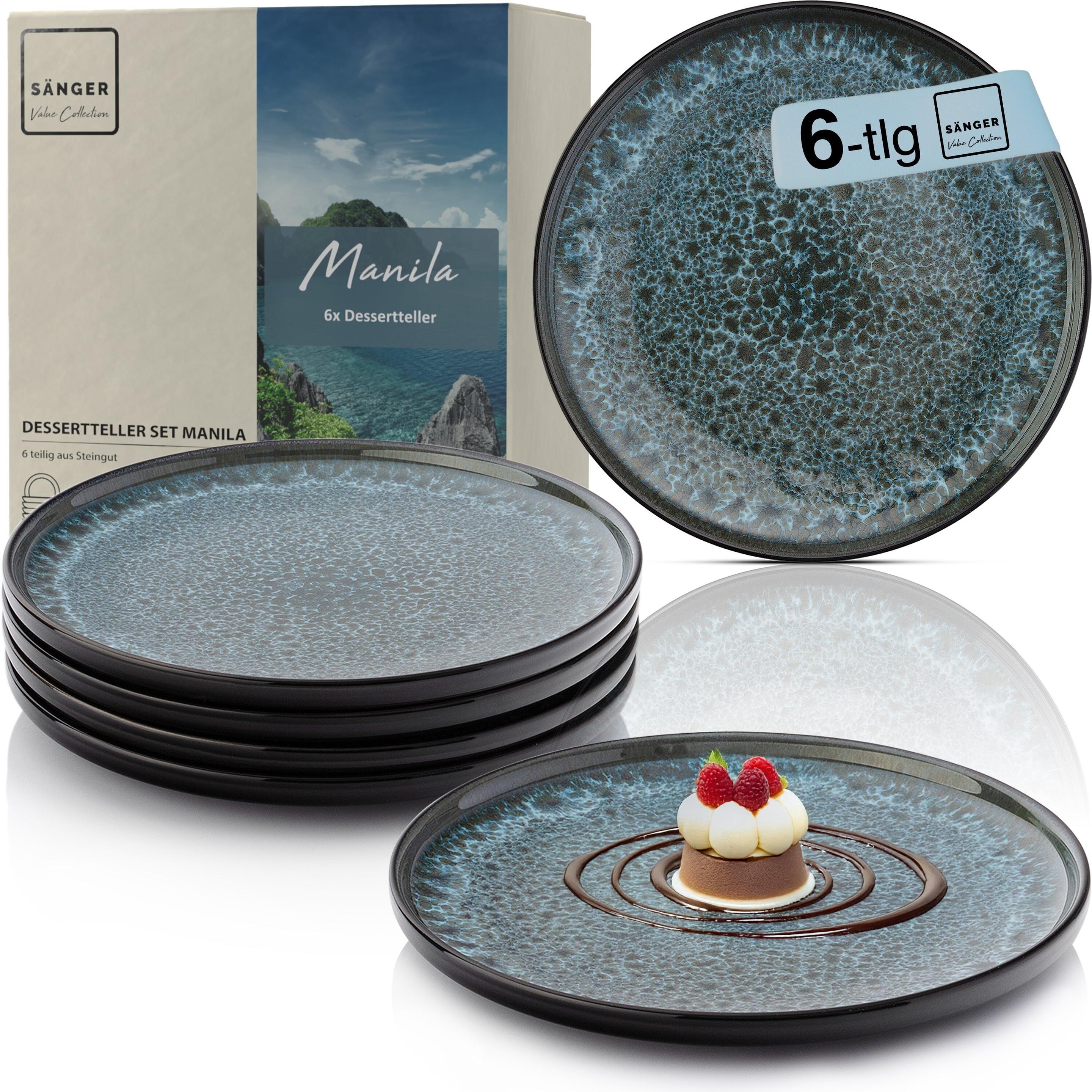 Sänger Dessertteller Set Manila, Teller, Blau