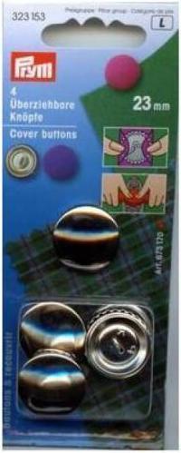Actual product image Prym Pull-over knobs without tools MS 23 mm silver-coloured