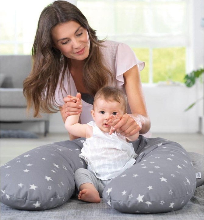 Actual product image Theraline Nursing pillow "The Original" with micro pearl filling incl. cover 190 cm (190 cm)