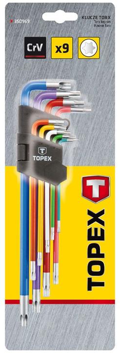 Actual product image Topex Torx spanner set, type L T10-T50 9 pcs (35D969)