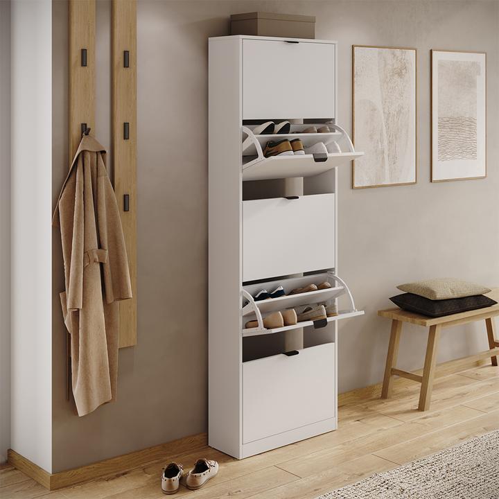 Produktbild Vicco Schuhkipper Gizmo, Weiss, 59 x 181.1 cm mit 5 Fächern (22 x 59 x 181.10 cm)