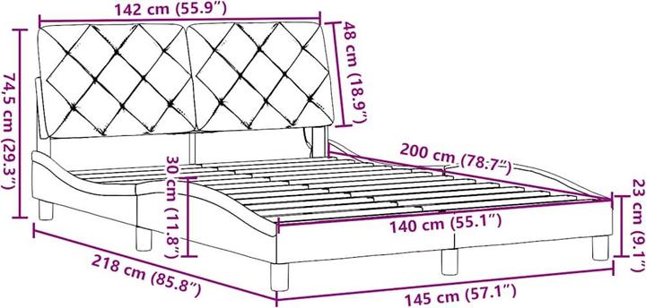 Image du produit vidaXL Bettgestell (180 x 200 cm)