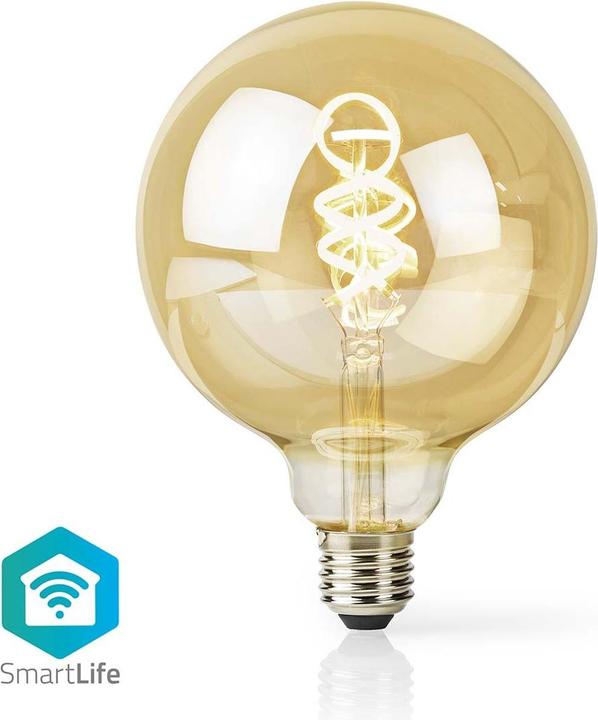 Produktbild Nedis WIFILRT10G125 Smartlife LED Filament Lampe WLAN E27 360 lm 4.9 W Warm to Cool White 1800 - 650 (E27, 360 lm, 1x)