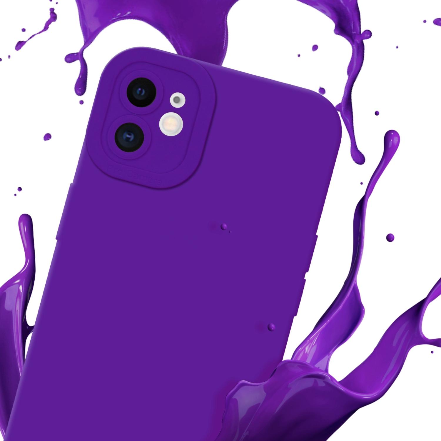 Thumbnail - Cadorabo Hülle für Apple iPhone 12 im TPU Fluid LM162 Style (Apple iPhone 12), Smartphone Hülle, Violett