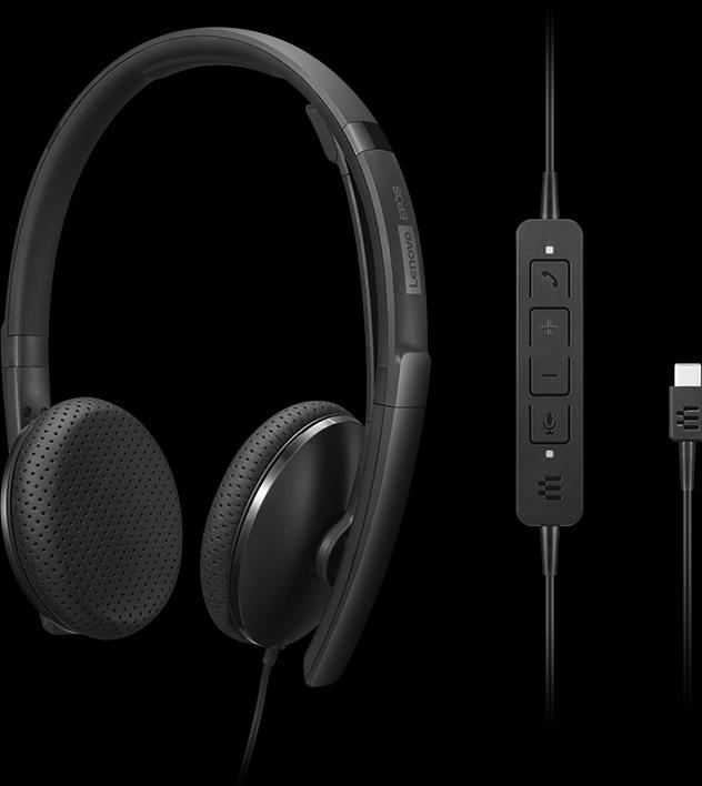 Image du produit Lenovo Wired Voip Headset Uc (Filaire, USB-C)