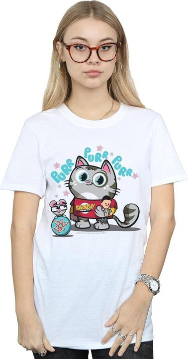 Immagine prodotto Dam Femme/Les femmes Bazinga Kitty Maglietta in cotone Boyfriend (4XL)