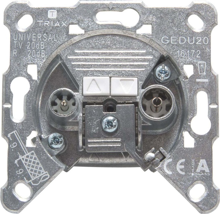 Actual product image Triax GEDU 20 socket silver (Antenna cable)