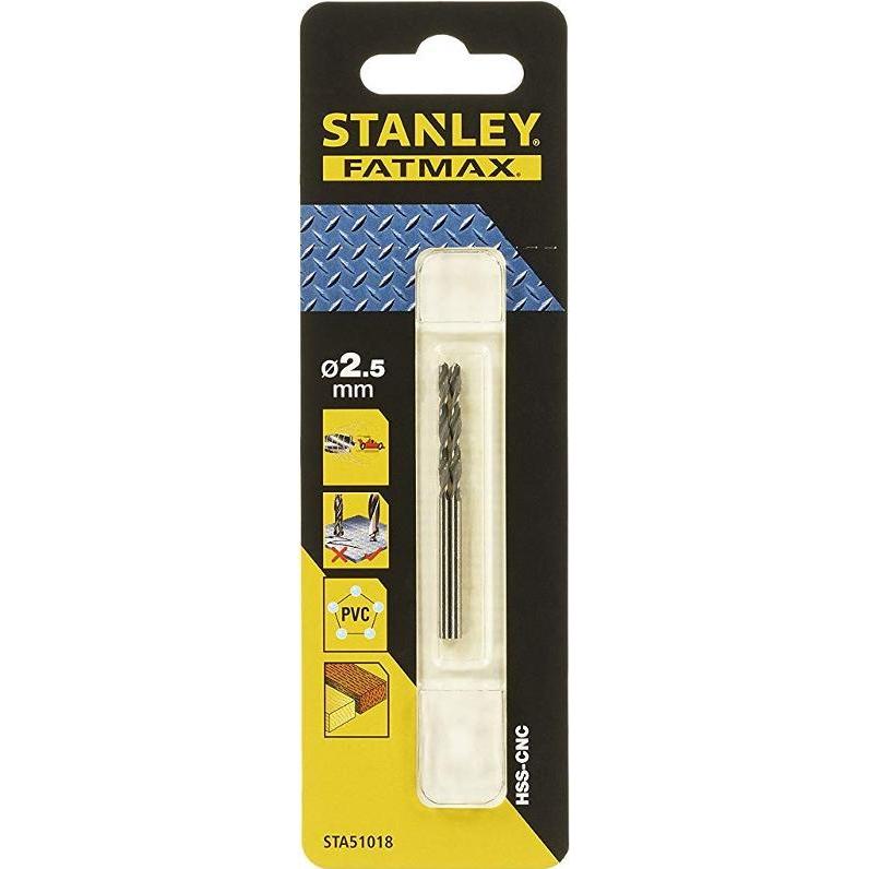 Stanley, Punta da trapano, PROIETTILE 2X2,5 CA. lunghezza 57 mm (2,5 millimetri)