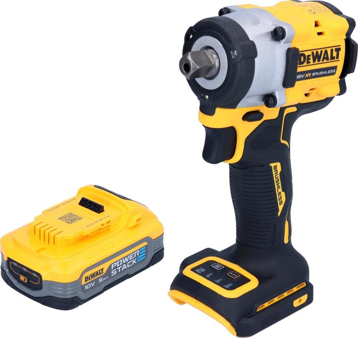 Produktbild DeWalt DCF 922 N Akku Schlagschrauber 18 V 406 Nm 1/2" Brushless + 1x Powerstack Akku 5,0 Ah - ohne