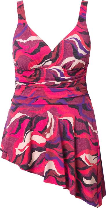 Image du produit Ulla Popken Robe de bain imprimé vagues, bonnets souples, finition en pointe, matière recyclée (52)