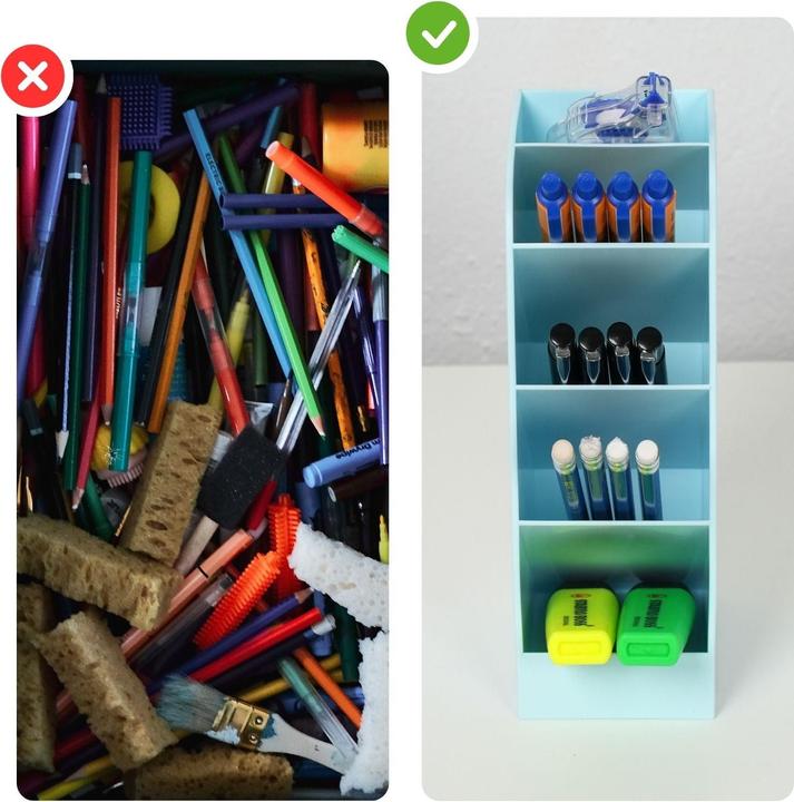 Produktbild Hermex Pen Desk-Organizer Stiftaufbewahrung Schreibtisch-Organizer Bürotisch-Stifthalter Stiftebox