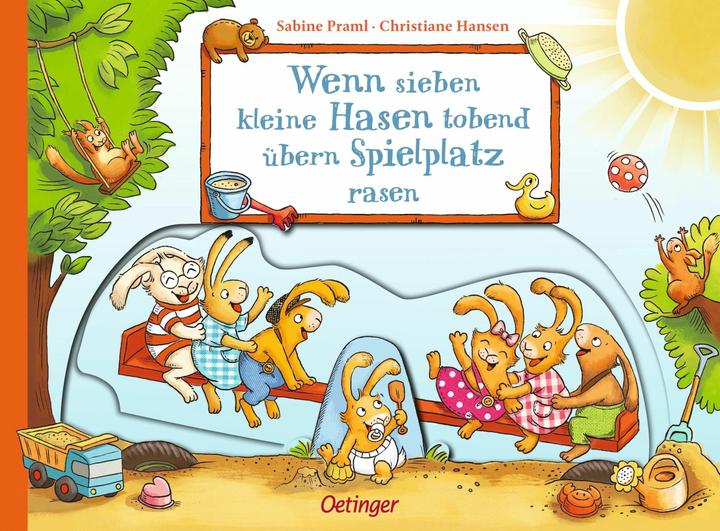 When seven little rabbits race across the playground (German)