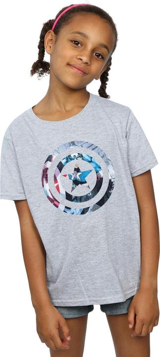 Produktbild Avengers Captain America Montage Symbol TShirt Mädchen (128)