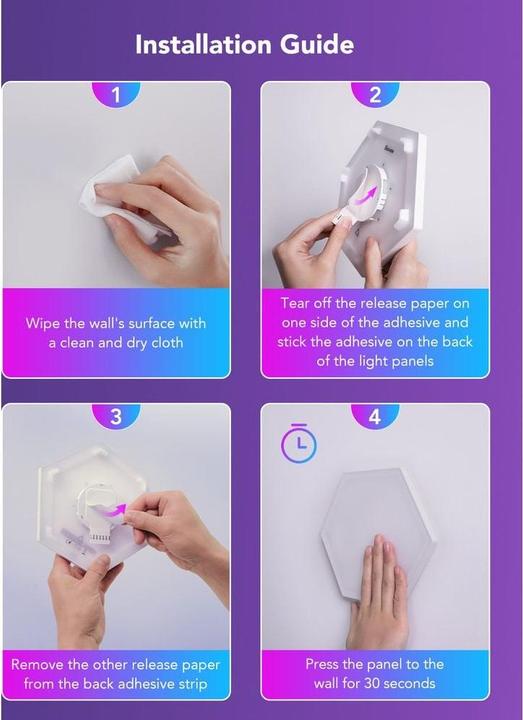 Actual product image Govee Double Sided Tape for Hexa Light Panels (15 pcs)