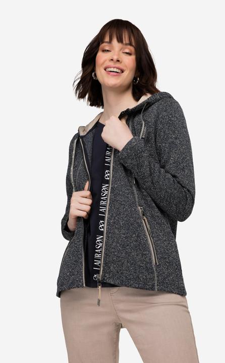Produktbild Laurasøn Strickfleece-Jacke, Kapuze, Zipptaschen (S)