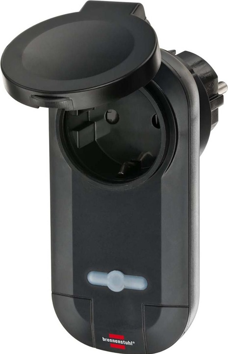Actual product image Brennenstuhl Radio switching set 1000W 2x IP44 receiver 1x handheld transmitter