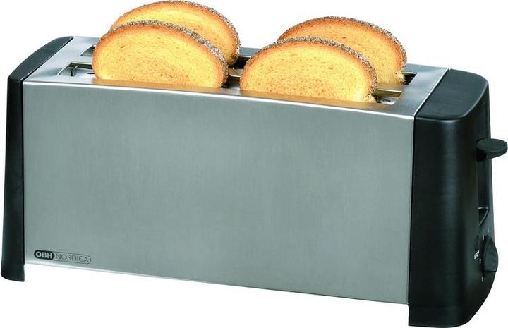 Actual product image OBH Nordica Design Inox 4, 4 disc(s), Black, Stainless steel, Stainless steel, 1300 W, 412 x 166 x 19.2 mm