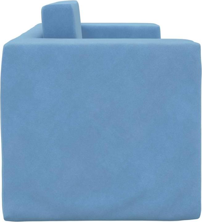 Produktbild vidaXL Kinder-Schlafsofa 2-Sitzer Blau Weicher Plüsch (Kindersofa)