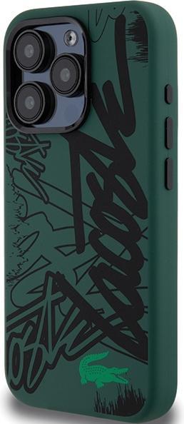 Actual product image Lacoste LCHCP15XGRAK iPhone 15 Pro Max 6.7" czarny/black hardcase Silicone Graffiti (Apple iPhone 15 Pro Max)