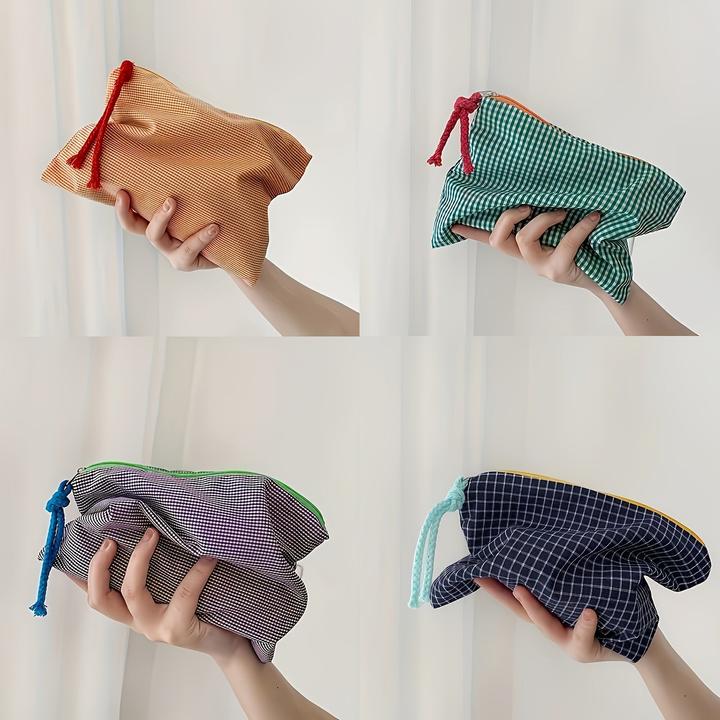 Immagine prodotto Only-Bags.Store Borsa per il trucco retrò a colori, portamonete multifunzione di grande capacità con