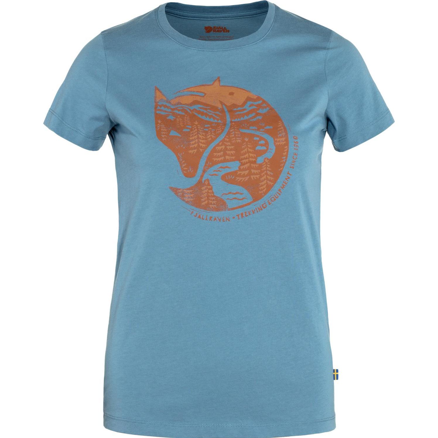 Fjällräven, Damen, Shirt, Arctic Fox Print T-Shirt W, Blau, (XXS)