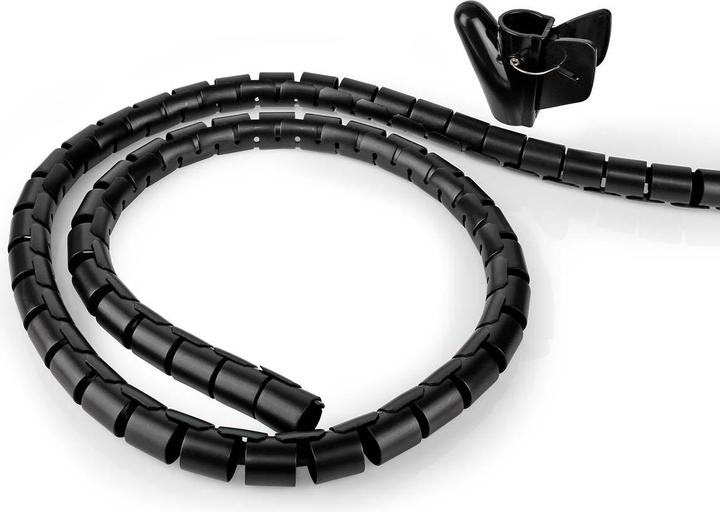 Produktbild Nedis Kabelmanagement | Spiralhülse | 2.00 m | 1 Stück | max. Kabeldicke: 28 mm | PE | Schwarz (Kabelschlauch, 200 cm)