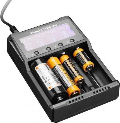 Produktbild Fenix Ladegerät ARE-A4 (1 Stk., 14500, 16340, 18650, 26650, AA, AAA, Ladegerät inkl. Akku)