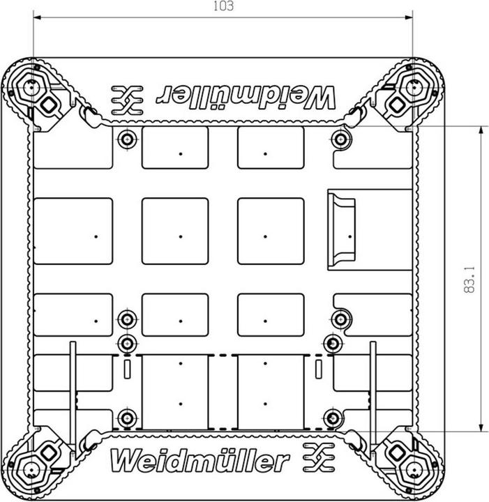 Produktbild Weidmüller UH20-RPI-4-BASE SBC-Gehäuse Passend für (Entwicklungskits): Raspberry Pi Schwarz