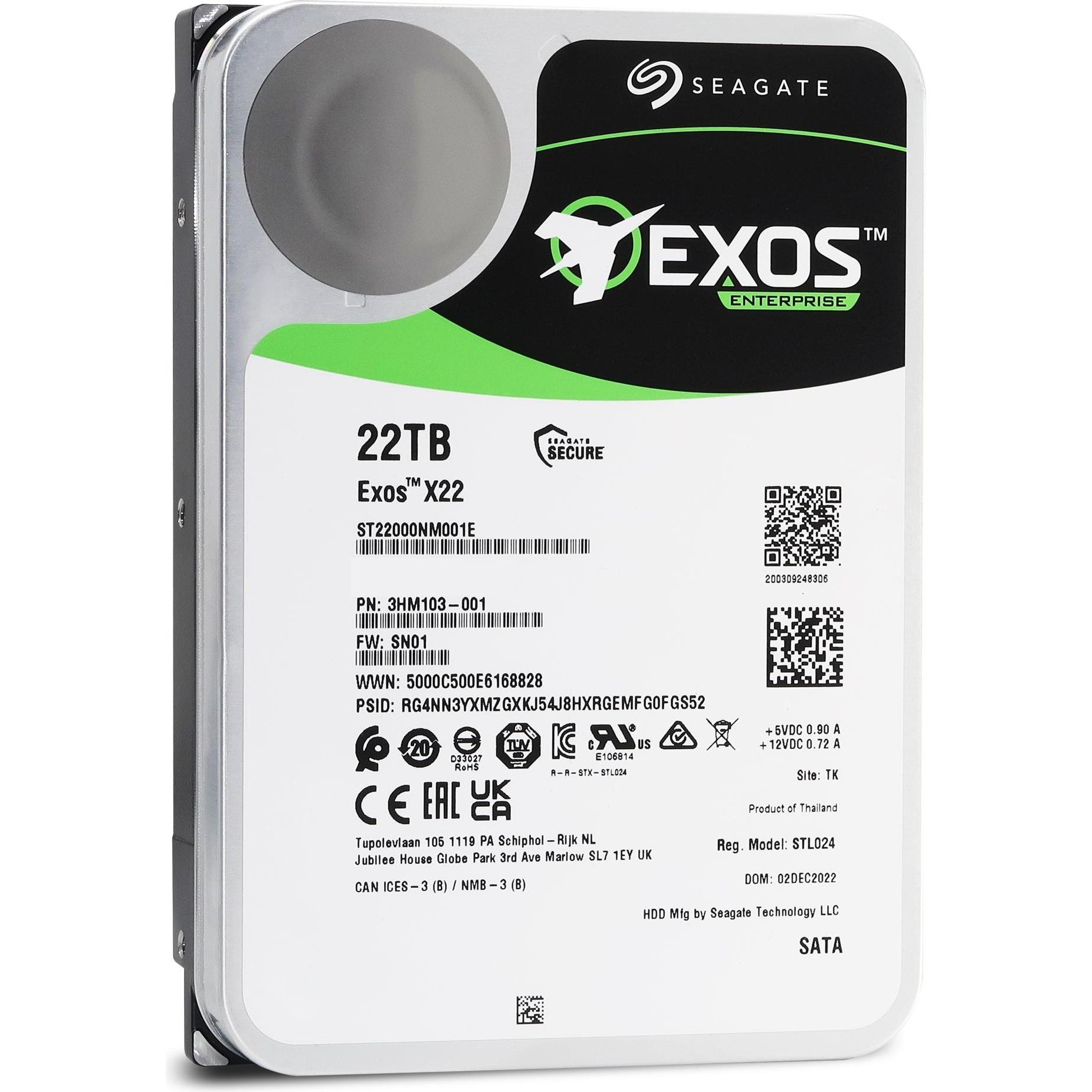Thumbnail - Seagate Exos X22 (22 TB, 3.5", CMR), Festplatte